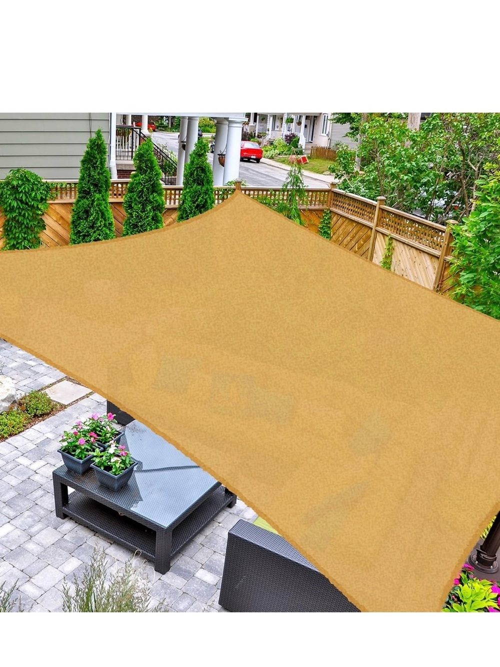 AsterOutdoor Sun Shade Sail Rectangle 16' x 16' UV Block Canopy